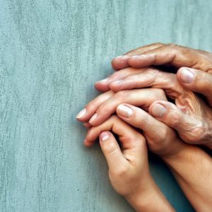 family foundations - image of hands of four generations show family connections